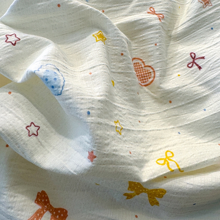 91家纺网 家纺一手货源 找家纺 颜选 2025春夏新款双层纱印花四件套 星月