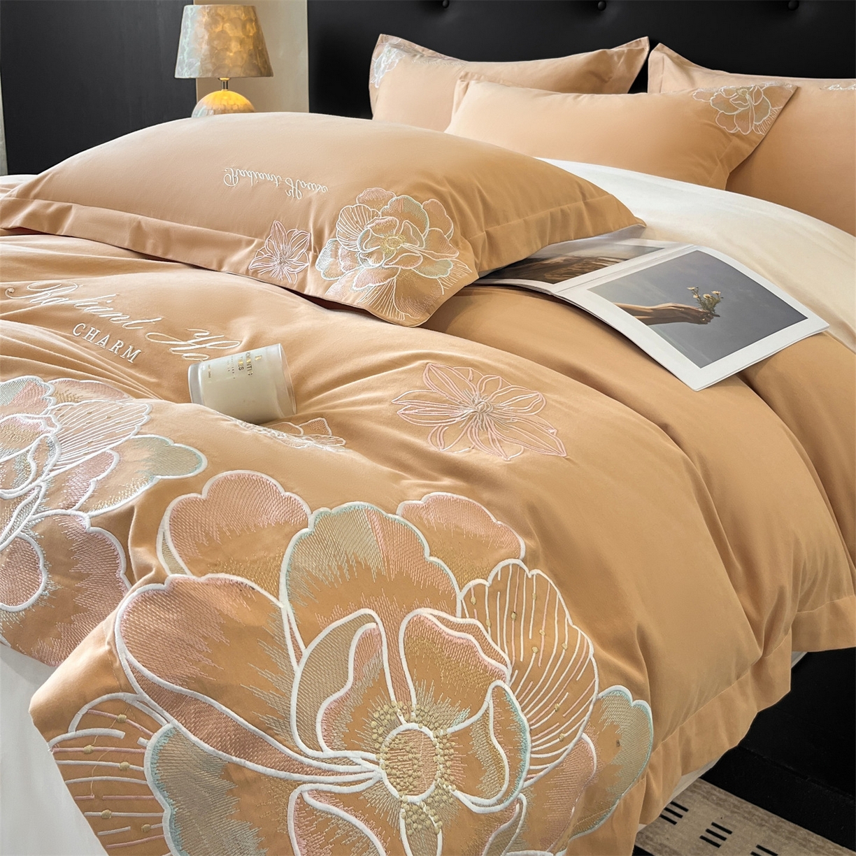 （总）笙意家纺 2025新款A类全棉磨毛刺绣四件套-秘境系列