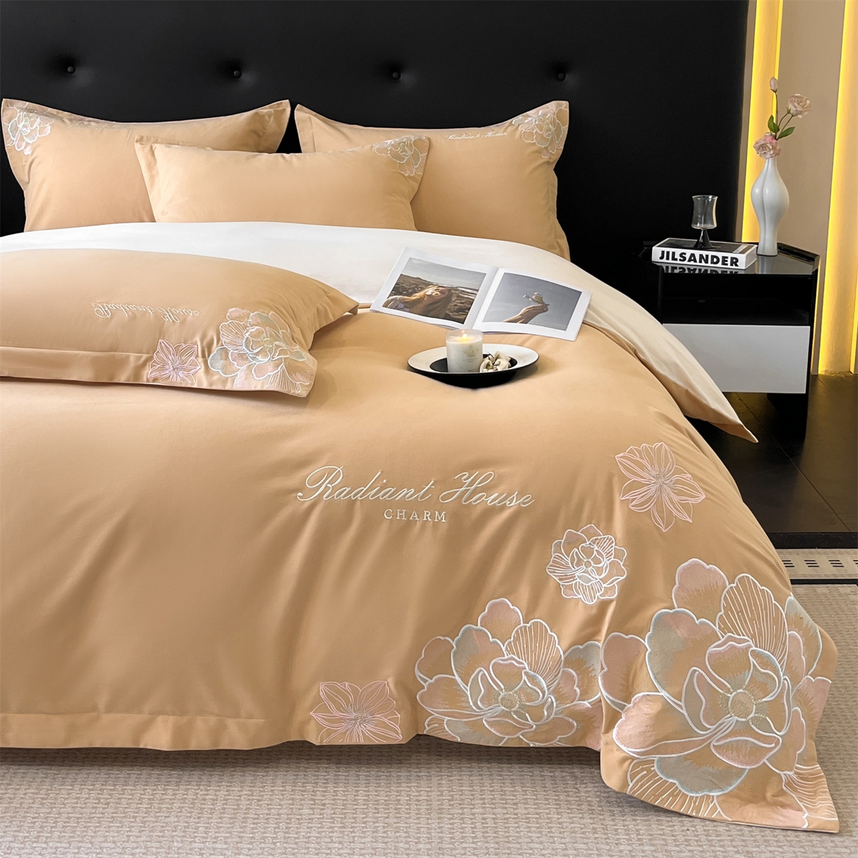 91家纺网 家纺一手货源 找家纺 （总）笙意家纺 2025新款A类全棉磨毛刺绣四件套-秘境系列