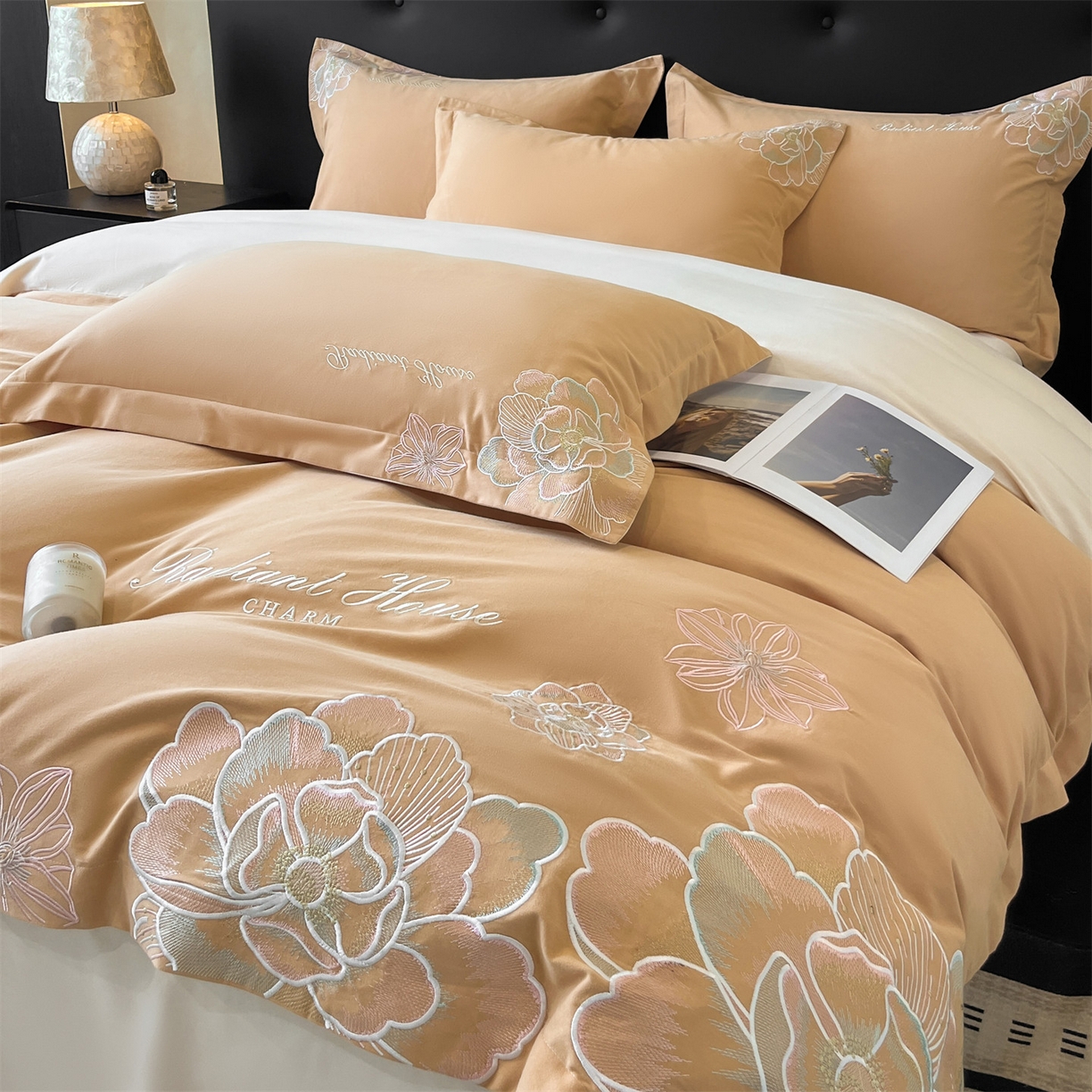 91家纺网 家纺一手货源 找家纺 （总）笙意家纺 2025新款A类全棉磨毛刺绣四件套-秘境系列