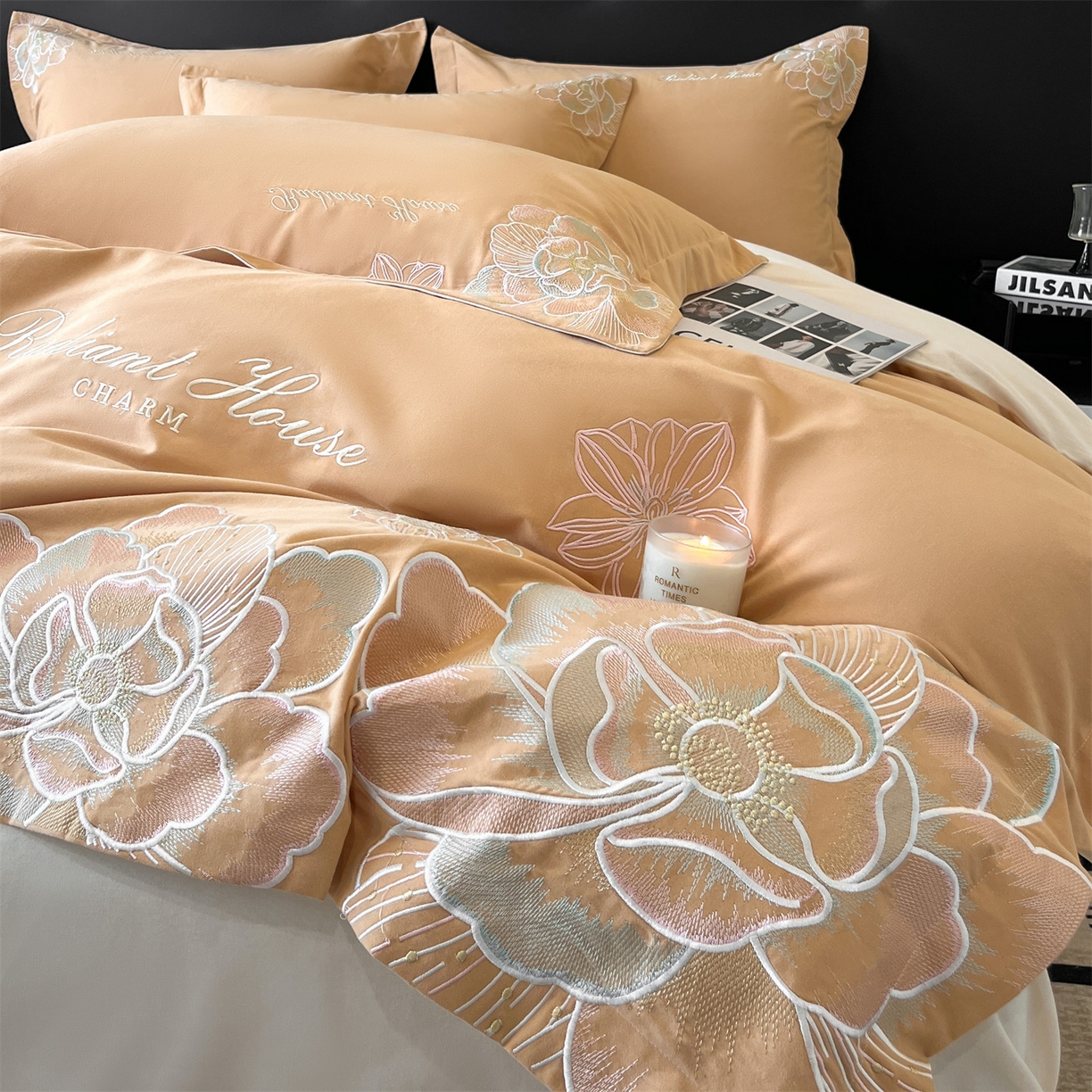 91家纺网 家纺一手货源 找家纺 （总）笙意家纺 2025新款A类全棉磨毛刺绣四件套-秘境系列