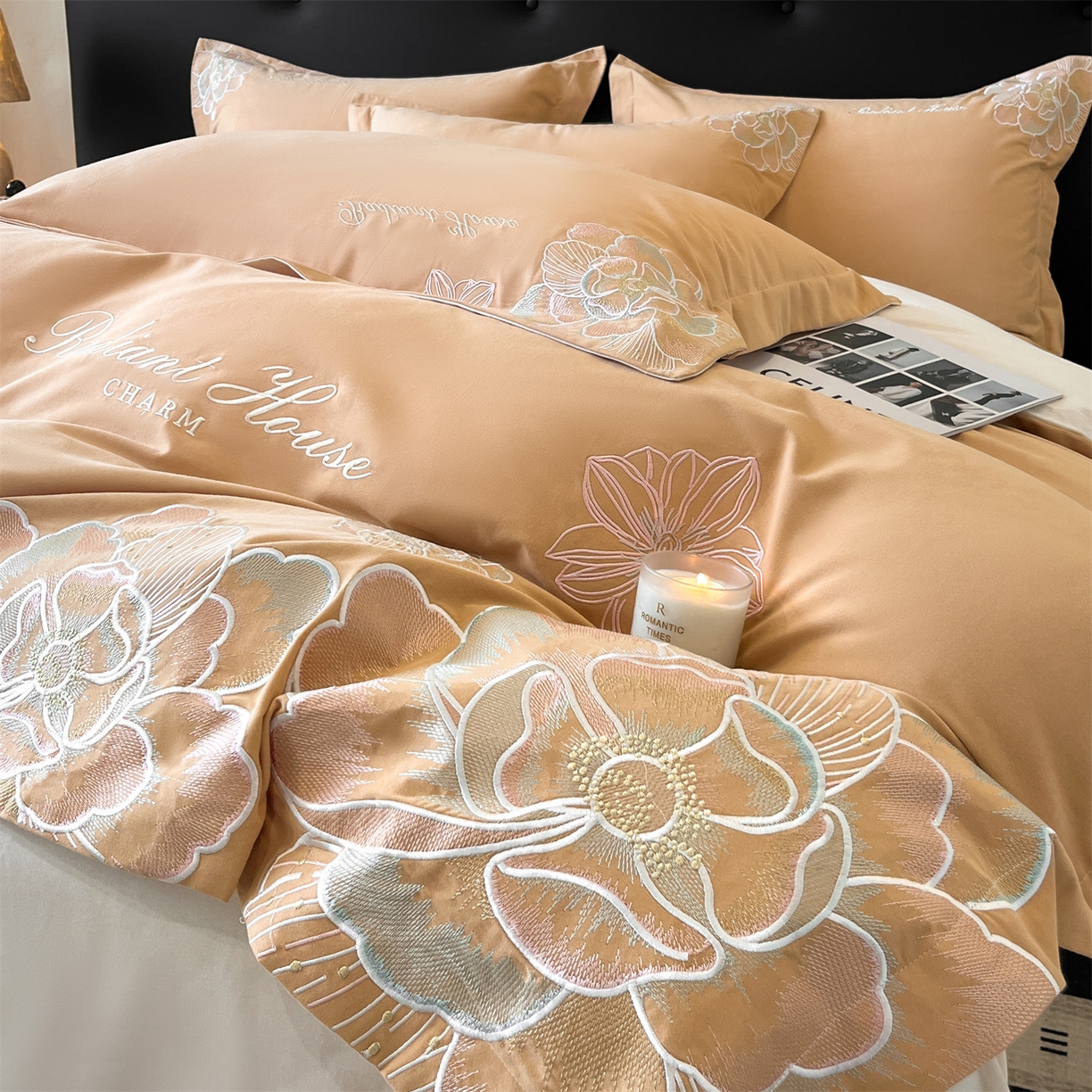 91家纺网 家纺一手货源 找家纺 （总）笙意家纺 2025新款A类全棉磨毛刺绣四件套-秘境系列