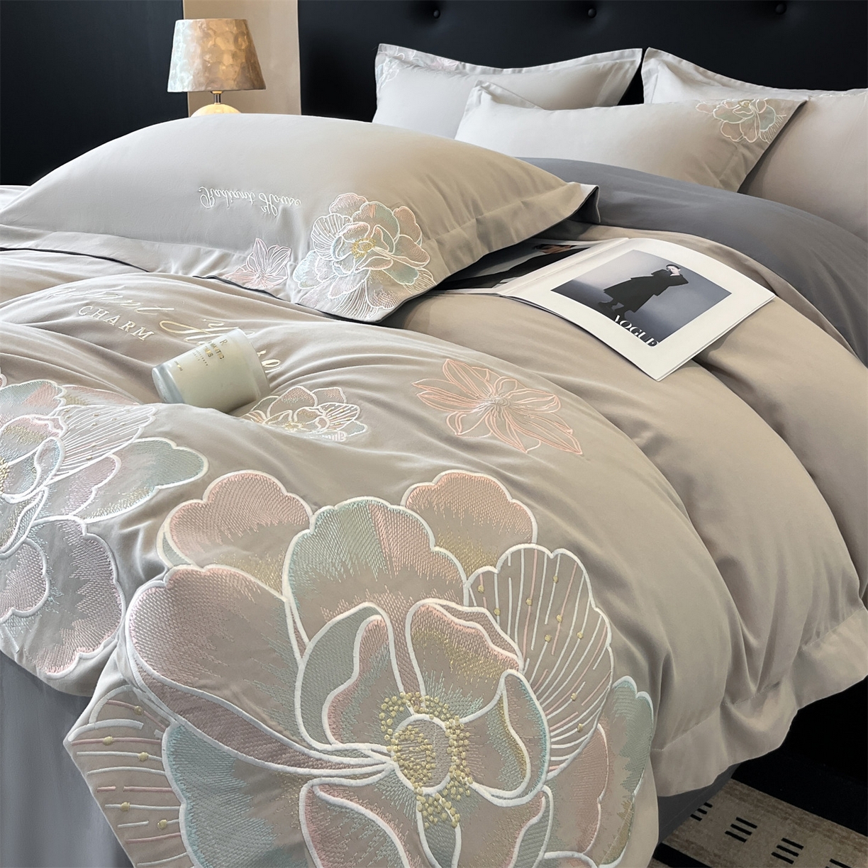 91家纺网 家纺一手货源 找家纺 （总）笙意家纺 2025新款A类全棉磨毛刺绣四件套-秘境系列