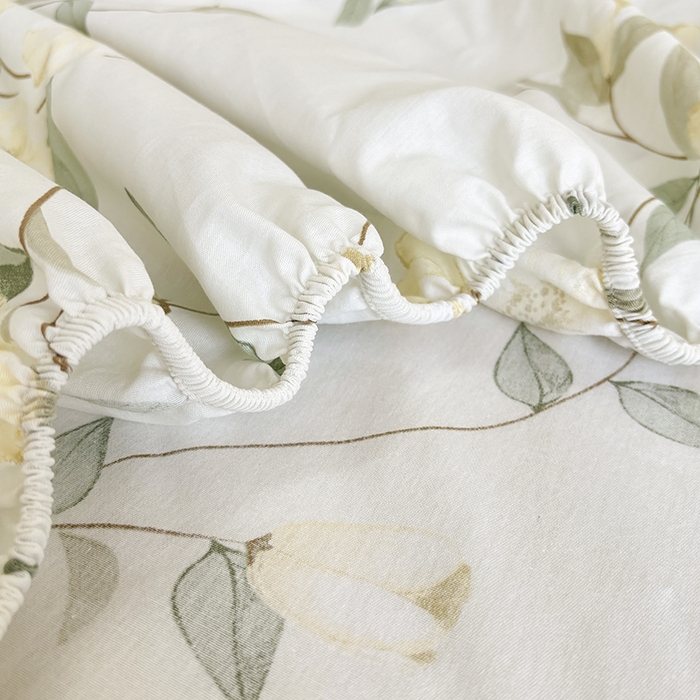 91家纺网 家纺一手货源 找家纺 2025新款全棉纯棉印花单床笠 床笠单件 白藤