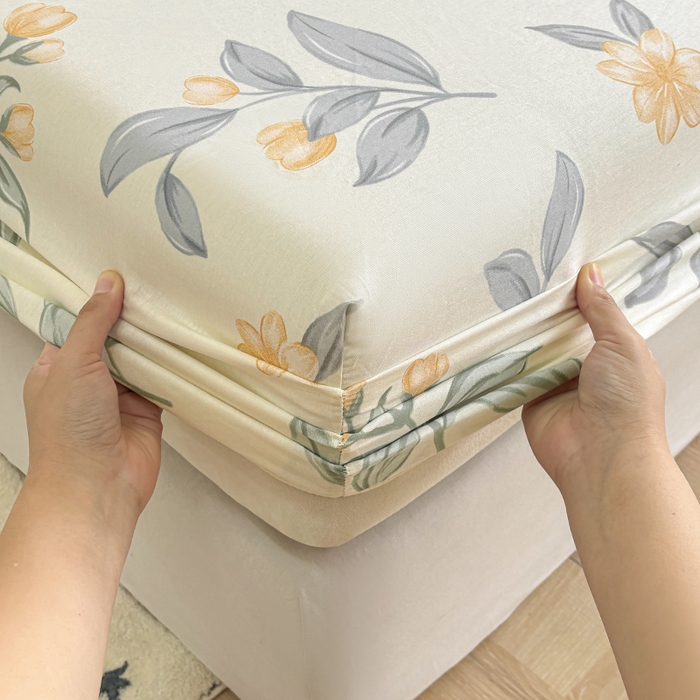 91家纺网 家纺一手货源 找家纺 2025新款全棉纯棉印花单床笠 床笠单件 风吹一夏