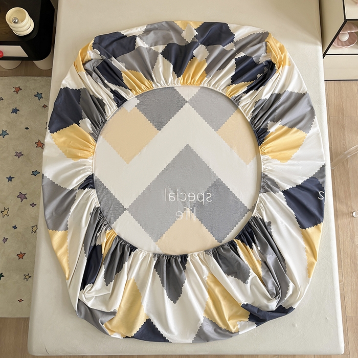 91家纺网 家纺一手货源 找家纺 2025新款全棉纯棉印花单床笠 床笠单件 简爱