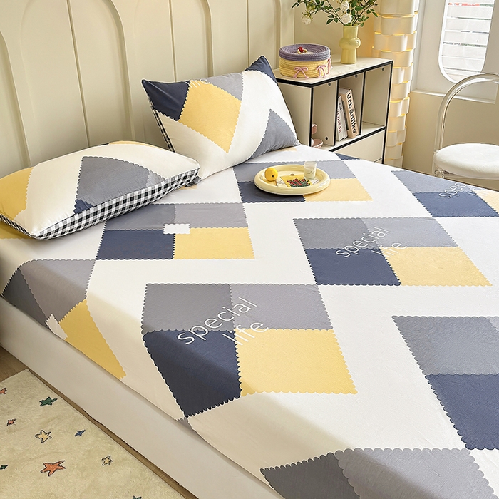 91家纺网 家纺一手货源 找家纺 2025新款全棉纯棉印花单床笠 床笠单件 简爱