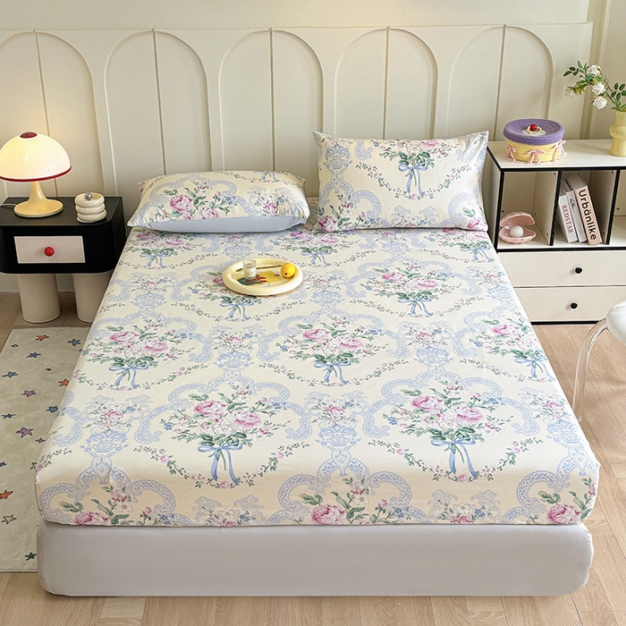 2025新款全棉纯棉印花单床笠 床笠单件 琉璃如梦