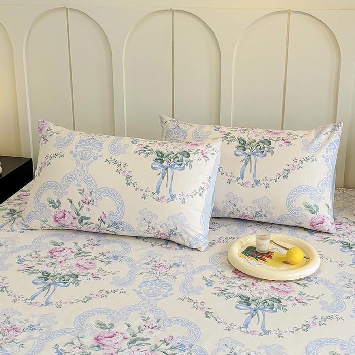 91家纺网 家纺一手货源 找家纺 2025新款全棉纯棉印花单床笠 床笠单件 琉璃如梦