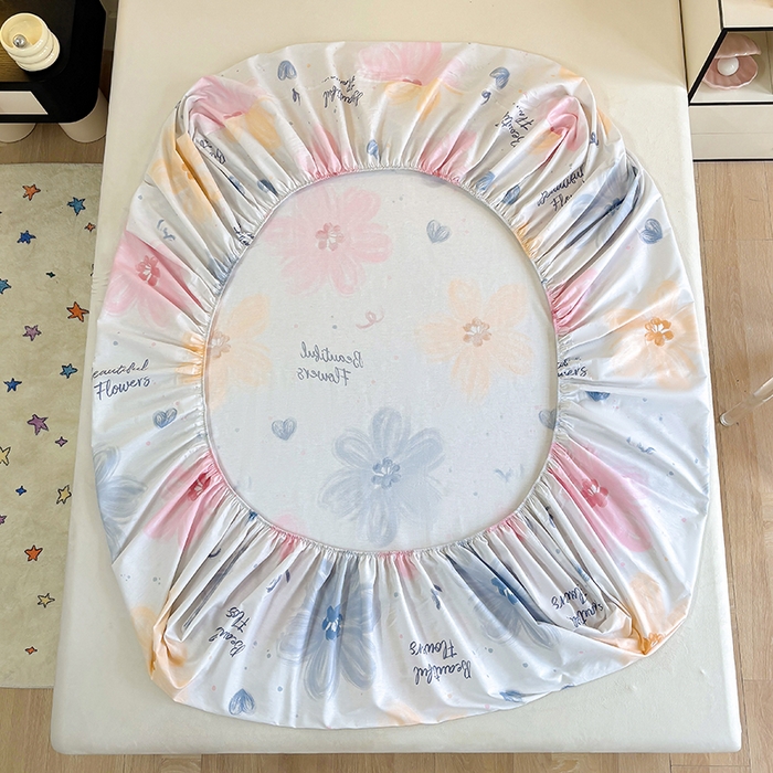 91家纺网 家纺一手货源 找家纺 2025新款全棉纯棉印花单床笠 床笠单件 慕夏