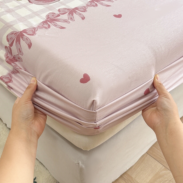 91家纺网 家纺一手货源 找家纺 2025新款全棉纯棉印花单床笠 床笠单件 晚安宝贝