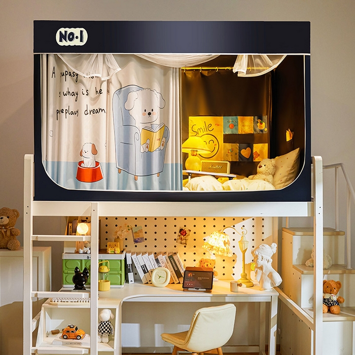 91家纺网 家纺一手货源 找家纺 富莱星蚊帐 2025新款强遮光卡通学生蚊帐 读书狗