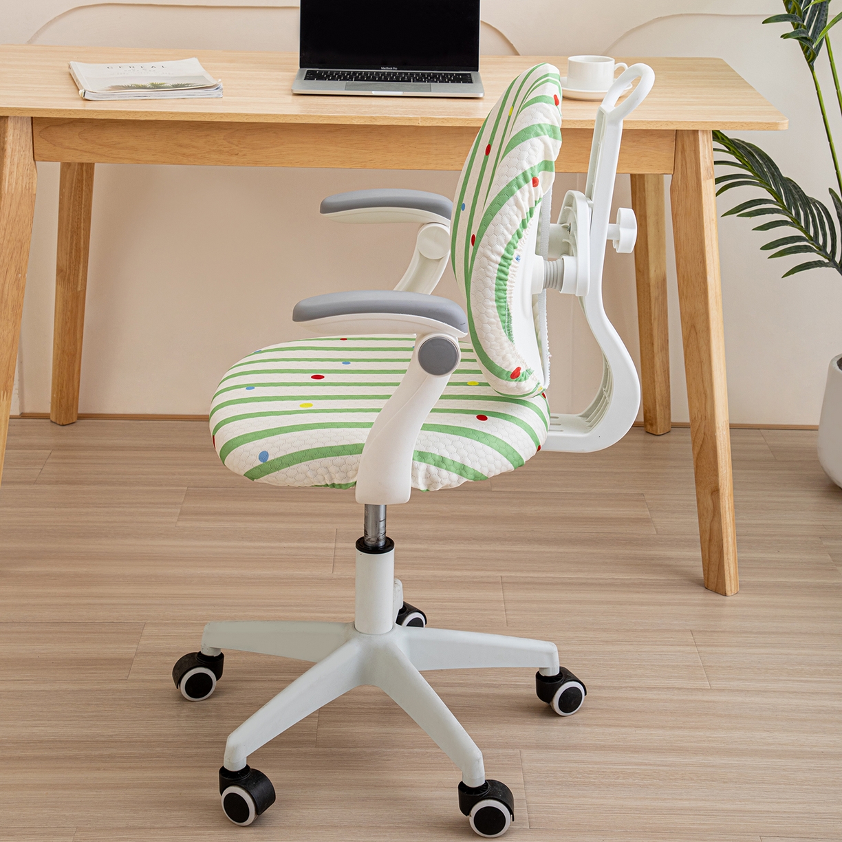 91家纺网 家纺一手货源 找家纺 沐沐家纺 2026新款冰豆豆学习椅套 柠檬夏日