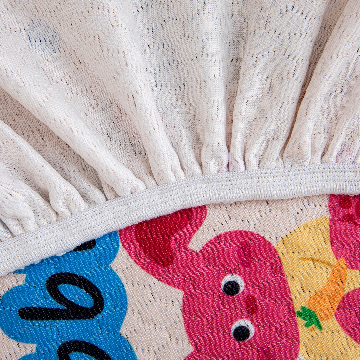 91家纺网 家纺一手货源 找家纺 沐沐家纺 2026新款冰豆豆学习椅套 彩虹兔兔