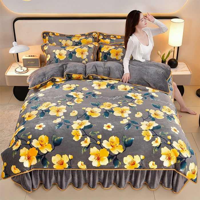 91家纺网 家纺一手货源 找家纺 （总推）诺梵家纺 2025新款8.5斤牛奶绒四件套金貂绒法莱绒水晶绒珊瑚绒