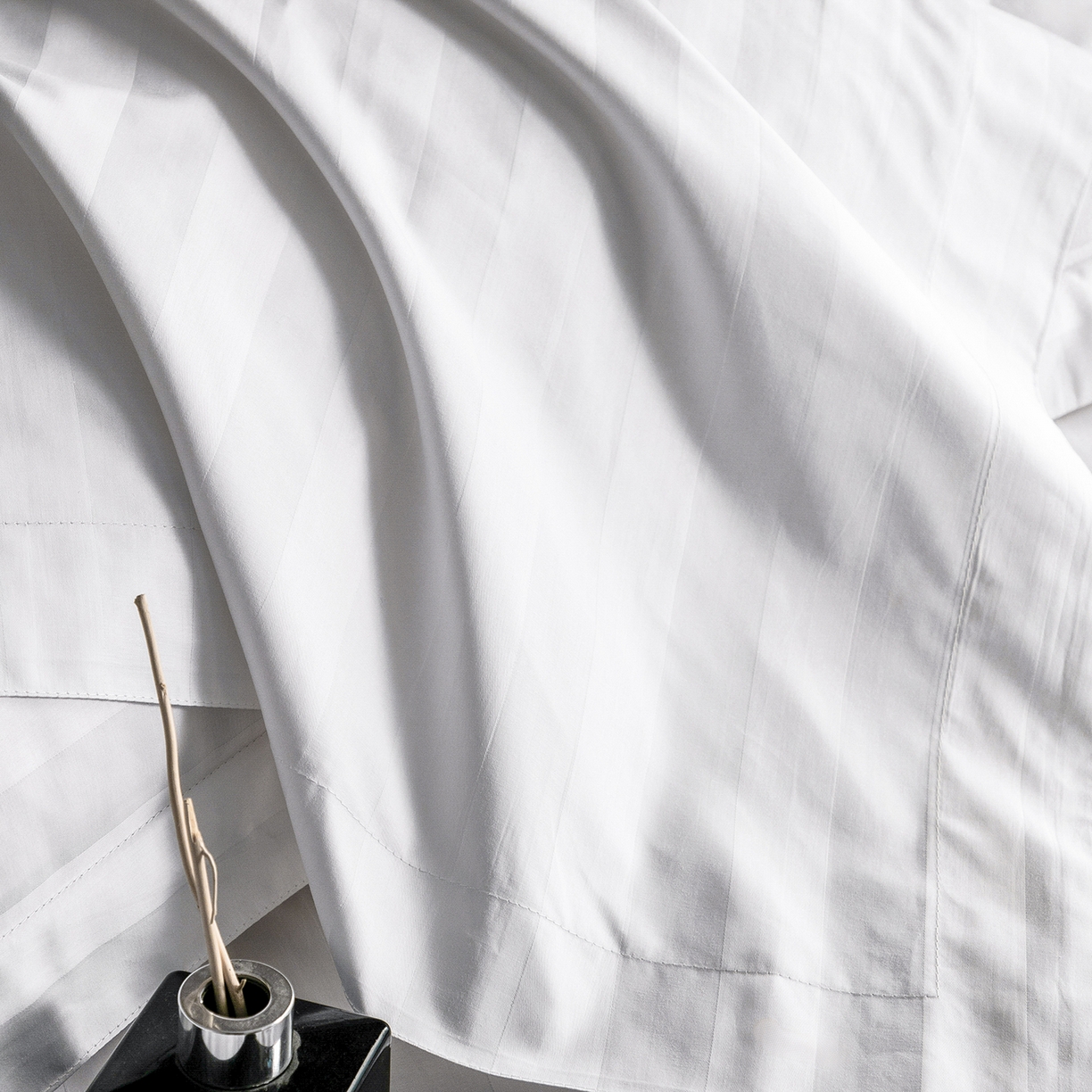 91家纺网 家纺一手货源 找家纺 澜昕 星级酒店床单被套床笠缎条纯棉四件套三件套 60*40暗纹缎条款可定制刺绣