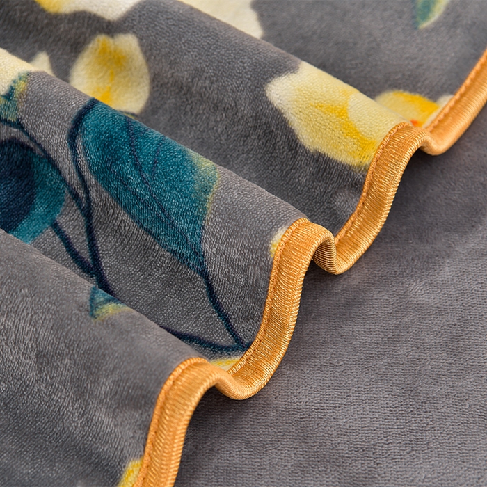 91家纺网 家纺一手货源 找家纺 诺梵家纺 2025新款8斤加厚保暖金貂绒牛奶绒印花四件套锦上添花-灰