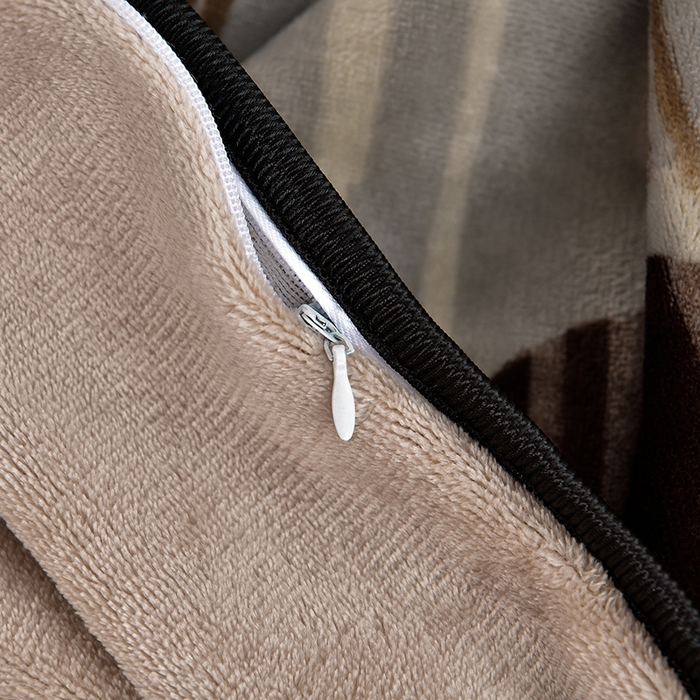 91家纺网 家纺一手货源 找家纺 诺梵家纺 2025新款8斤加厚保暖金貂绒牛奶绒印花四件套卡布奇诺