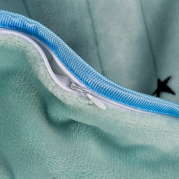 91家纺网 家纺一手货源 找家纺 诺梵家纺 2025新款8斤加厚保暖金貂绒牛奶绒印花四件套流星雨-水蓝