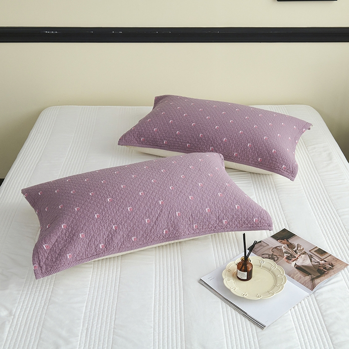 91家纺网 家纺一手货源 找家纺 悦然毛巾被 2025新款全棉纯棉三层纱水洗枕巾 立体格豆纱