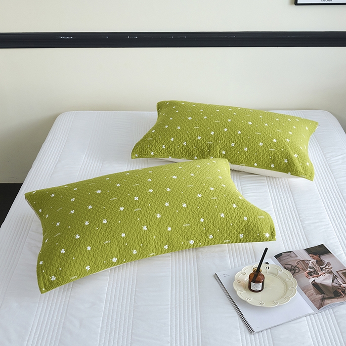 91家纺网 家纺一手货源 找家纺 悦然毛巾被 2025新款全棉纯棉三层纱水洗枕巾 银杏叶浅黄