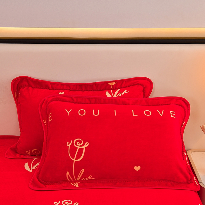 91家纺网 家纺一手货源 找家纺 诺梵家纺 2025新款8斤加厚保暖金貂绒牛奶绒印花四件套挚爱