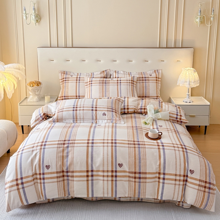 铭浩 2025新款纯棉棉加厚磨毛升级喷气面料全棉四件套三件套 八音盒