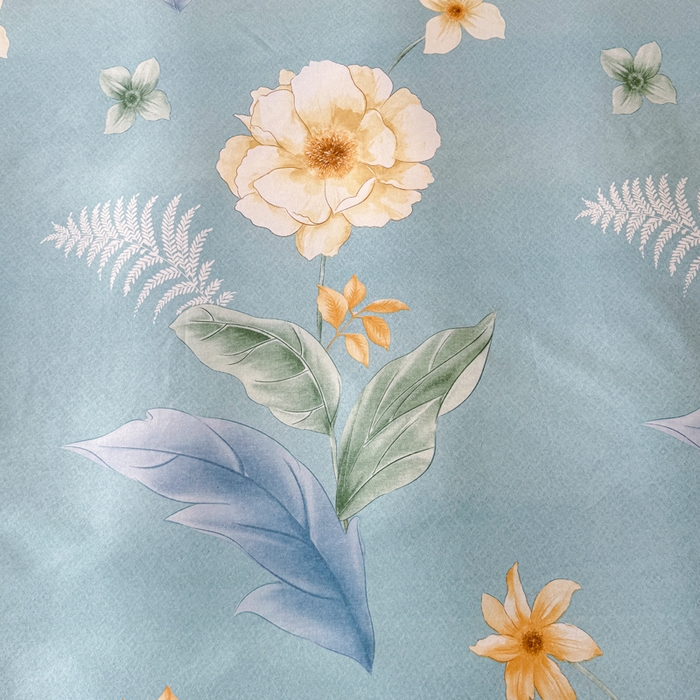 91家纺网 家纺一手货源 找家纺 铭浩 2025新款纯棉棉加厚磨毛升级喷气面料全棉四件套三件套 花萃清风-绿