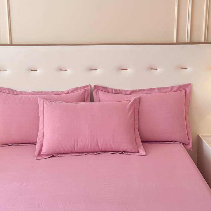 91家纺网 家纺一手货源 找家纺 铭浩 2025新款纯棉棉加厚磨毛升级喷气面料全棉四件套三件套 简纯-豆沙