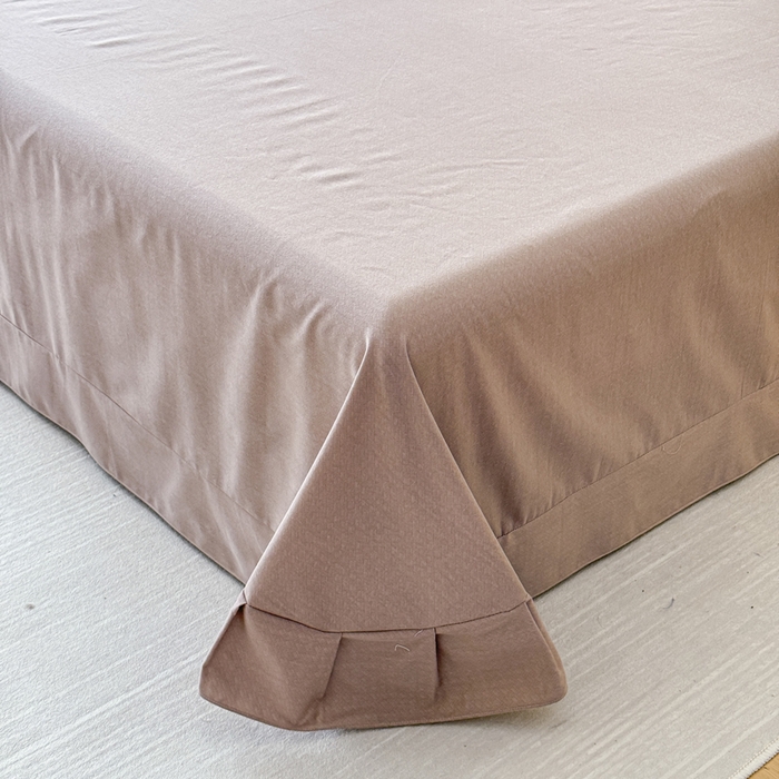 91家纺网 家纺一手货源 找家纺 铭浩 2025新款纯棉棉加厚磨毛升级喷气面料全棉四件套三件套 简纯-卡其