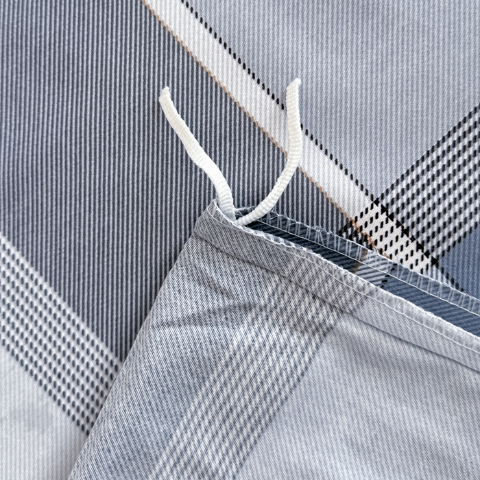 91家纺网 家纺一手货源 找家纺 铭浩 2025新款纯棉棉加厚磨毛升级喷气面料全棉四件套三件套 律动格彩-蓝