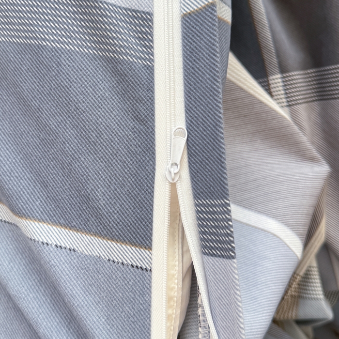 91家纺网 家纺一手货源 找家纺 铭浩 2025新款纯棉棉加厚磨毛升级喷气面料全棉四件套三件套 律动格彩-蓝