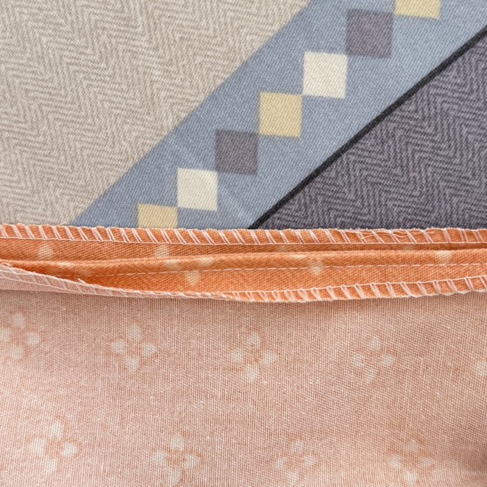 91家纺网 家纺一手货源 找家纺 铭浩 2025新款纯棉棉加厚磨毛升级喷气面料全棉四件套三件套 生活情调-橘