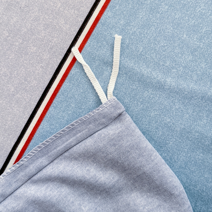 91家纺网 家纺一手货源 找家纺 铭浩 2025新款纯棉棉加厚磨毛升级喷气面料全棉四件套三件套 圣地亚-蓝