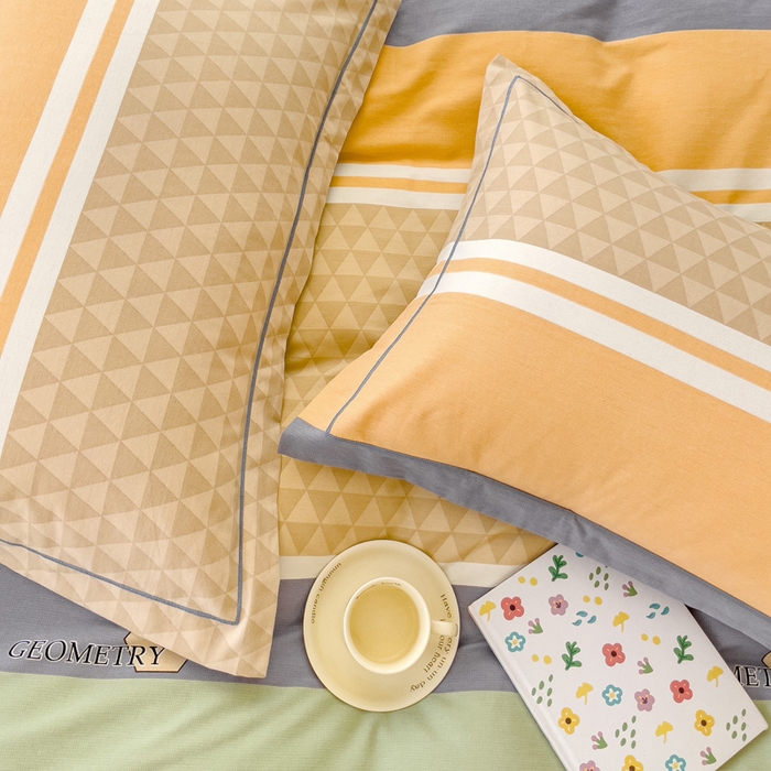 91家纺网 家纺一手货源 找家纺 铭浩 2025新款纯棉棉加厚磨毛升级喷气面料全棉四件套三件套 悉尼时光-绿