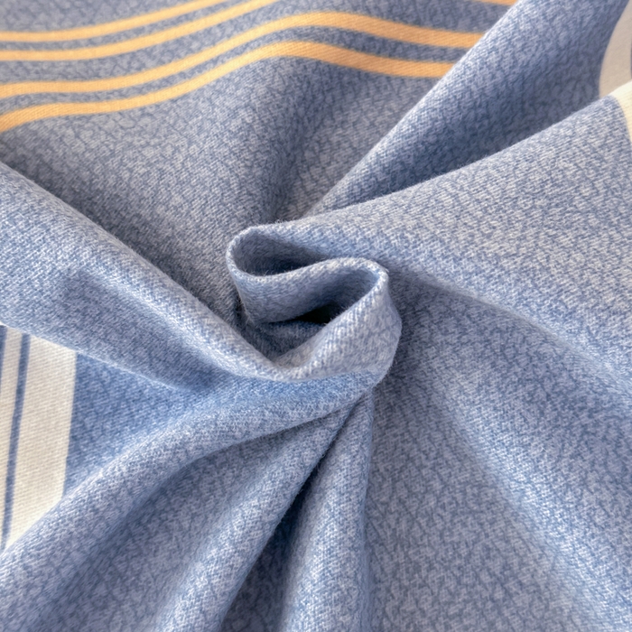 91家纺网 家纺一手货源 找家纺 铭浩 2025新款纯棉棉加厚磨毛升级喷气面料全棉四件套三件套 星之所想-蓝