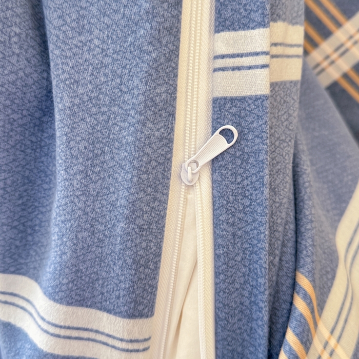 91家纺网 家纺一手货源 找家纺 铭浩 2025新款纯棉棉加厚磨毛升级喷气面料全棉四件套三件套 星之所想-蓝