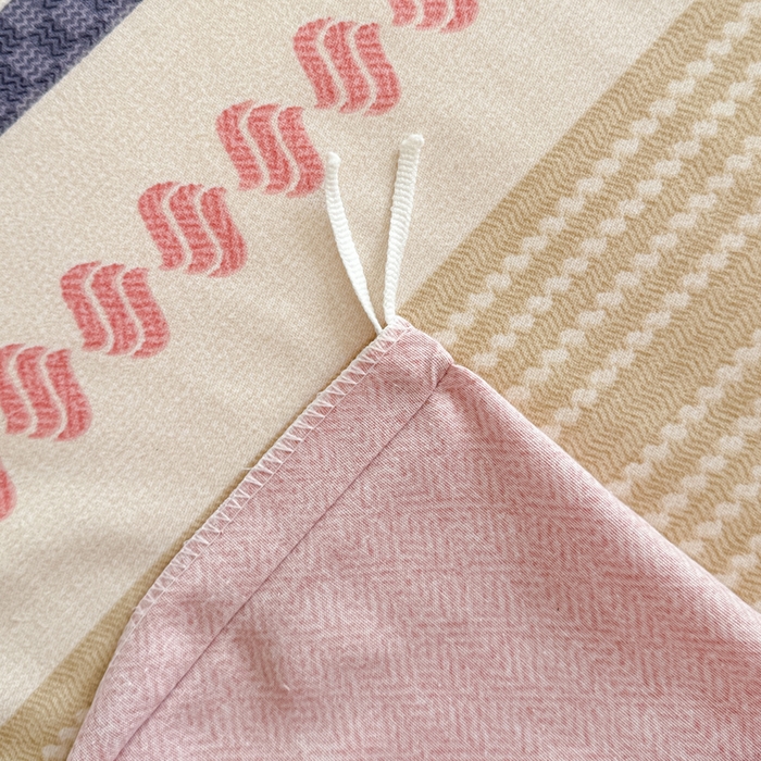 91家纺网 家纺一手货源 找家纺 铭浩 2025新款纯棉棉加厚磨毛升级喷气面料全棉四件套三件套 印象前线-粉