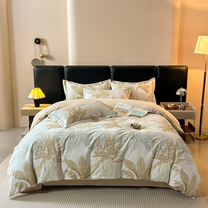 帛美家纺 2025新款全棉加厚款数码印花磨毛四件套 梵弥