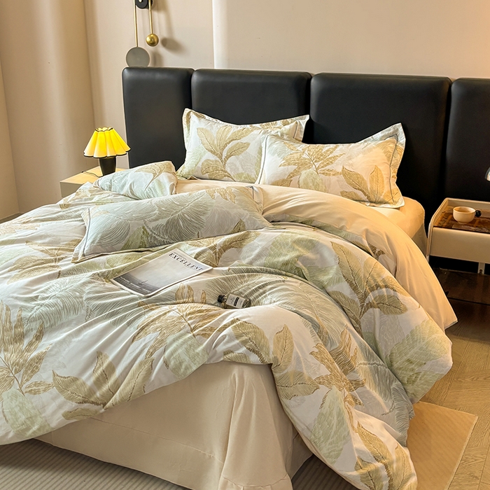 91家纺网 家纺一手货源 找家纺 帛美家纺 2025新款全棉加厚款数码印花磨毛四件套 梵弥