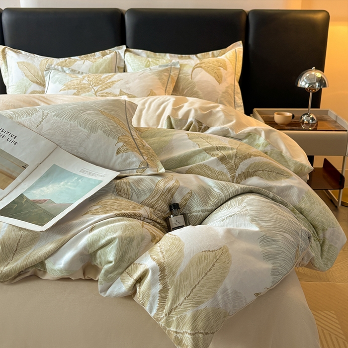 91家纺网 家纺一手货源 找家纺 帛美家纺 2025新款全棉加厚款数码印花磨毛四件套 梵弥