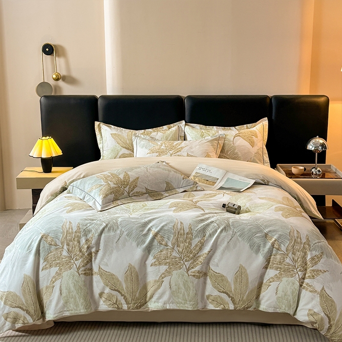 91家纺网 家纺一手货源 找家纺 帛美家纺 2025新款全棉加厚款数码印花磨毛四件套 梵弥