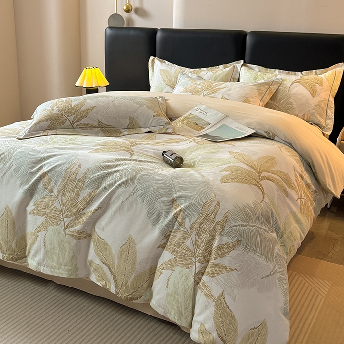 91家纺网 家纺一手货源 找家纺 帛美家纺 2025新款全棉加厚款数码印花磨毛四件套 梵弥