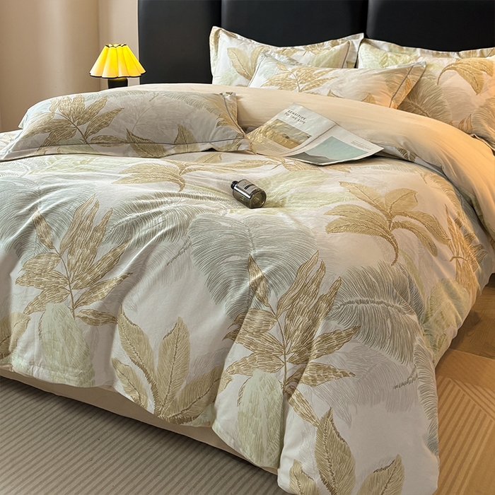 91家纺网 家纺一手货源 找家纺 帛美家纺 2025新款全棉加厚款数码印花磨毛四件套 梵弥