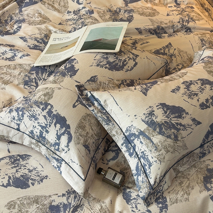 91家纺网 家纺一手货源 找家纺 帛美家纺 2025新款全棉加厚款数码印花磨毛四件套 梵庭