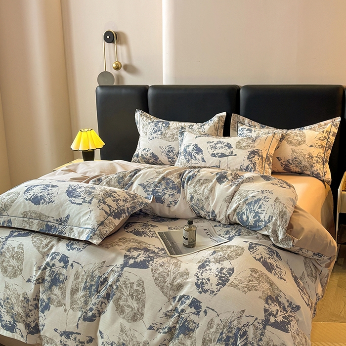 91家纺网 家纺一手货源 找家纺 帛美家纺 2025新款全棉加厚款数码印花磨毛四件套 梵庭