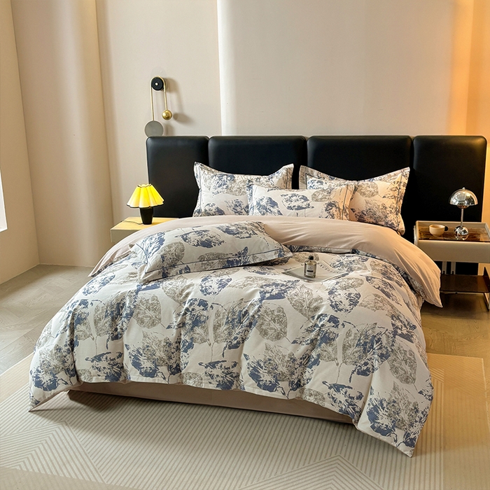 91家纺网 家纺一手货源 找家纺 帛美家纺 2025新款全棉加厚款数码印花磨毛四件套 梵庭