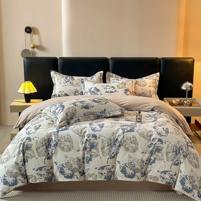 91家纺网 家纺一手货源 找家纺 帛美家纺 2025新款全棉加厚款数码印花磨毛四件套 梵庭