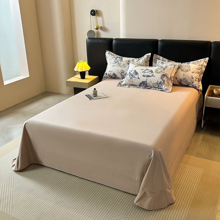 91家纺网 家纺一手货源 找家纺 帛美家纺 2025新款全棉加厚款数码印花磨毛四件套 梵庭