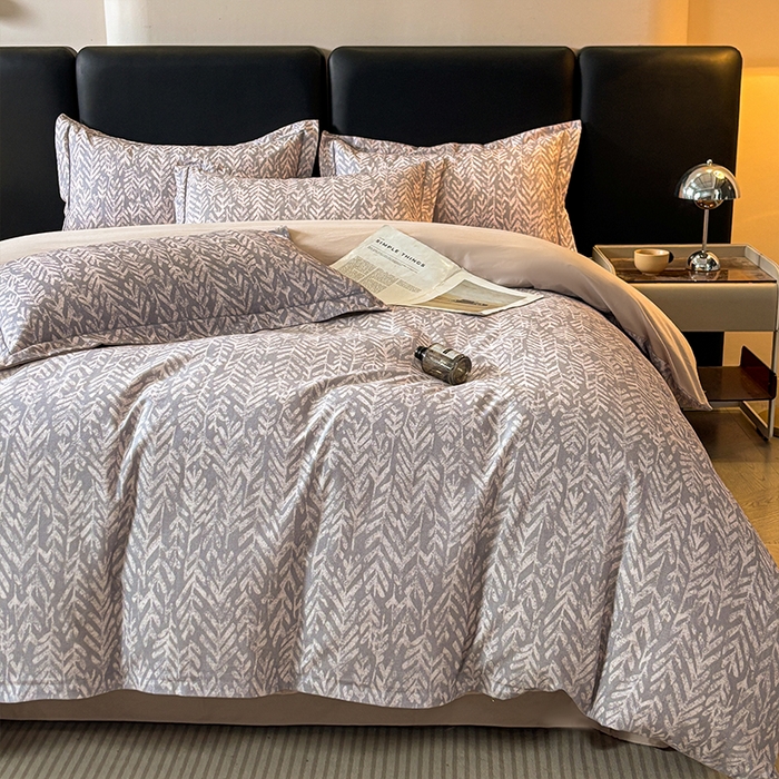 91家纺网 家纺一手货源 找家纺 帛美家纺 2025新款全棉加厚款数码印花磨毛四件套 花序